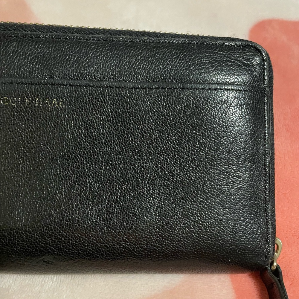 Cole Haan Large continental Zip Around Black Leather Wallet - Picture 10 of 16